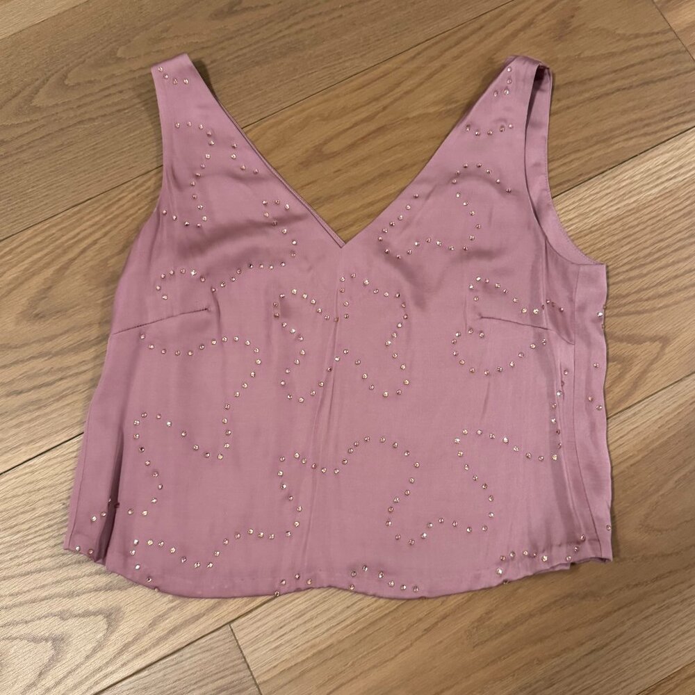Pink Studded Rebecca Taylor Croptop